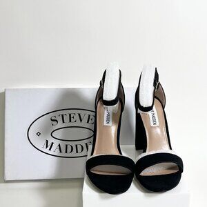 NIB Steve Madden Carrson Black Suede Heels